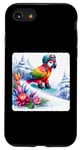 Coque pour iPhone SE (2020) / 7 / 8 Parrot Snowboards Casque de snowboard Motif fleurs glacées