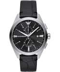 Emporio Armani Claudio Mens Black Watch AR11542 Leather (archived) - One Size
