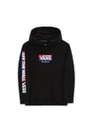 Vans Unisex Kids Hooded Sweatshirt By Easy Logo PO Boys, Black, S