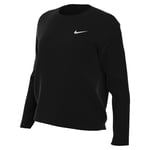 NIKE DQ6379-010 W NK DF PACER CREW Sweatshirt Women's BLACK/REFLECTIVE SILV Size XL