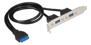 2x USB 3.0-kontakter, PCI-bakplate
