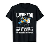 RC Plane Weekend Forecast RC Pilot Model Airplane Lover T-Shirt