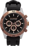 Cressi Nereus Watch Montre analogique Quartz Sport étanche 200 m avec chronographe et Calendrier Mixte, Noir/Bronze, Uni