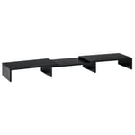 Dual Monitor Stand Riser with 3 Shelves Adjustable Length and Angle