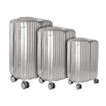 Resväskor, Set med 3 st - Silver