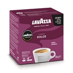 Lavazza, A Modo Mio Lungo Dolce, 256 Coffee Capsules, with Aromatic Notes of Dried Fruits, for a Sweet Espresso, 100% Arabica, Intensity 6/13, Medium Roasting, Compostable, 16 Packs of 16 Coffee Pods