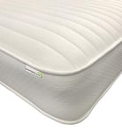 Starlight Beds 80cm x 200cm Sprung Memory Foam Jersey Knitted Fabric. 80x200 Mattress, White