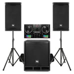PA System for DJ with Hercules Inpulse 500 DJ Controller - PD COMBO1200
