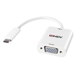 LINDY 43242 Adaptateur USB Type C vers VGA Blanc