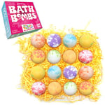 16 x Coffret de Bombes de Bain pour la Fête des Mères et la Saint Valentin de Zimpli Gifts, Cadeau pour femme, fait à la main, kit de beauté relaxant, végétalien et sans cruauté