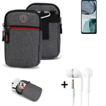 Belt bag + headphones for Motorola Moto G62 5G Phone case