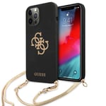 Guess iPhone 12 Pro Max Skal Gold Chain Collection - Svart