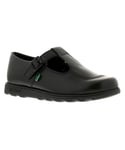 Kickers Womens Shoes Work School Fragma T Buckle Leather black Leather (archived) - Size UK 4
