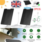 2PCS Waterproof Solar Panel Kit For Google Nest Camera Wall Mount W/ Power Cable