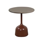 Cane-Line - Soffbordsunderrede liten - Glaze - Desert Red/Bordsskiva dia. 45 cm - Drop, Glaze, Go - Taupe - Soffbord utomhus - Brun