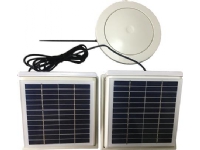 THERMEX Ventilator med solcellepanel Sunmex double, leveret med ekstra solcellepanel og vægventil Ø100 mm. Luftmgd. 0-30 m³/h.
