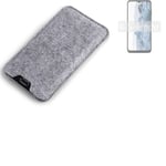 Felt case sleeve for Nokia G60 5G grey protection pouch