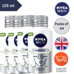 Nivea Men Sensitive Usage Skin & Stubble Lotion With Almond Oil-125ml Packs of 4