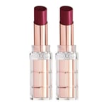 2 x L'Oreal Paris Color Riche Shine Lipstick - Wild Fig Plump
