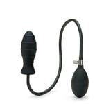 Me You Us Ribbed Inflatable Butt Plug Anal Training Sexy BDSM Black Silicone