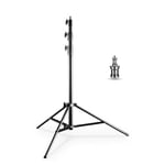Walimex pro AIR Jumbo 290 lamp tripod 290cm - air-damped aluminum light tripod, 2.9m max height 20 kg load capacity, stable & comfortable light tripod for film photography studio outdoor