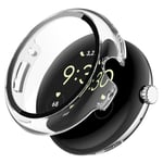 Google Pixel Watch Heltäckande skal med inbyggt skärmskydd, Genomskinlig