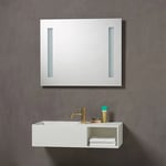 Korsbakken Speil med integrert lys 80x65 cm - 3443456933