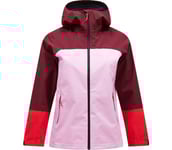 Trail Hipe Shell W regnjacka Dam OBSCURE/MORNING DEW/BRILLIANT RED XL