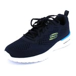 Skechers Men's Skech-AIR Dynamight Tuned UP Walking Shoe, Navy Engineered Mesh/Pu/Lime Trim, 13 UK