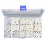 420-dels Plastskruvar Skruvar Bultar Muttrar Brickor Sortiment