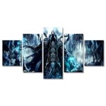 TOPRUN Prints on Canvas 5 pieces wall art print canvas painting Diablo Reaper of Souls Malthael wall decor room poster for living room