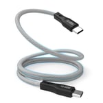 SBS Mag USB-C til USB-C Magnetisk Flettet Kabel - 1 Meter - 60W - Grå