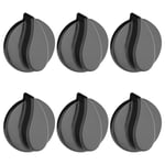 6 x Genuine Belling Cooker Oven Gas Hob Control Knob Dial Buttton Switch - Black