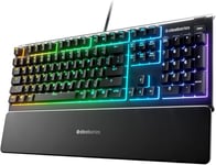 RGB Gaming Keyboard 10-Zone RGB Illumination Premium Magnetic Wrist Rest Apex 3