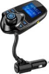 Nulaxy Wireless In-Car Bluetooth FM Transmitter Radio Adapter Car Kit W 1.44 and