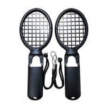 OSTENT 2 Pack Tennis Racket Handle Controller Holder for Nintendo Switch Joy-Con Color Black