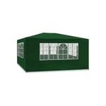 Tonnelle de Jardin 3x4 m - 12m² - Pavillon pliante - Avec Panneaux Latéraux - Tente de Jardin Rapide à Installer - Tente de Réception - Barnum - Vert