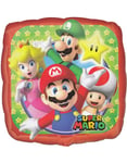 Stor Folieballong 43x43 cm - Super Mario Party