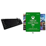 Logitech G512 Mechanical Gaming Keyboard,RGB Lightsync Backlit Keys,GX Brown Tactile Key Switches,Brushed Aluminum Case + Xbox Game Pass for PC (3 Months)