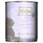 Ekonomipack: MjAMjAM Kitten 24 x 800 g - Utsökt kalvkött med laxolja