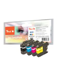 Peach Multi Pack 4-Pack Ink Alternative to Brother LC 223 - Mustepatruuna Syaani