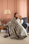 Cosy & Snug Sherpa Fleece Electric Blanket Heated Throw