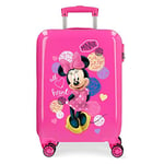 Disney Love Minnie Pink Cabin Suitcase 37x55x20 cm Rigid ABS Combination lock 34 Litre 2.6 Kg 4 Double Wheels Hand Luggage