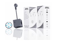 Microconnect - Effektband - 3-Vägs, Med Magnetisk Funktion - Ingång: Typ F - Utgångskontakter: 6 (3 X Strömtyp F, Usb, 2 X Usb-C) - 1.5 M Sladd - Mörkgrå