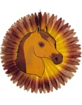 Brun Stor Papirvifte med Hest Motiv 55 cm