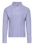 Nkftimulle Ls Short Half Zip Knit Tops Knitwear Pullovers Blue Name It