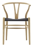 CH24 Y-Chair - Lacquered Oak/Black