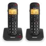 BINATONE 3805 Big Button Speakeasy Twin DECT Phone Telephone Black