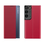 View Window Fodral för Samsung Galaxy S21 Ultra - Röd