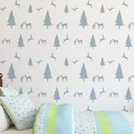 Woodland Deer Stag Home Decor Stencil. Nursery Woodland Wall Decorating Pattern. Also Paint on Walls Fabric and Furniture. Reusable Art Craft (XL/See images/50X73CM)